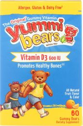 YUMMI BEARS: Vitamin D3 600 IU Gummy Bears (60)