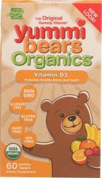 YUMMI BEARS: Vitamin D3 Organic (60 pc)