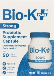 BIO K: Probiotic Supplement Capsule Strong 50 Billion Cultures (15 cp)