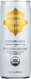 KOMBUCHA: Wonder Drink Asian Pear and Ginger Tea (8.4 oz)