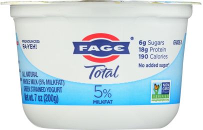 FAGE TOTAL GREEK: 5% Milkfat Plain Yogurt (7 oz)
