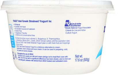 FAGE: Total All Natural Greek Strained Yogurt 5% (17.6 oz)