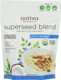 NUTIVA: Organic Superseed Blend Ground Flax Chia and Hemp (10 oz)