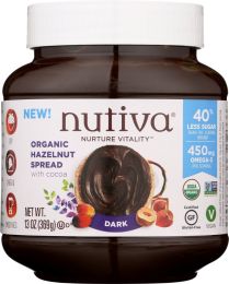 NUTIVA: Organic Hazelnut Spread Dark (13 oz)