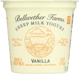 BELLWETHER FARMS: Sheep Milk Yogurt Vanilla (6 oz)