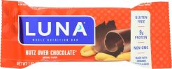 LUNA: Nutz Over Chocolate Nutrition Bar For Women (1.7 oz)