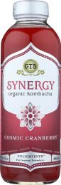 GT ENLIGHTENED KOMBUCHA: Synergy Cosmic Cranberry Drink (16 oz)