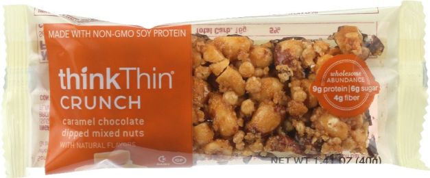 THINKTHIN: Dark Chocolate Salted Caramel Protein Nut Bar (1.41 oz)