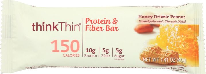 THINKTHIN: Lean Protein and Fiber Bar Honey Drizzle Peanut (1.41 oz)
