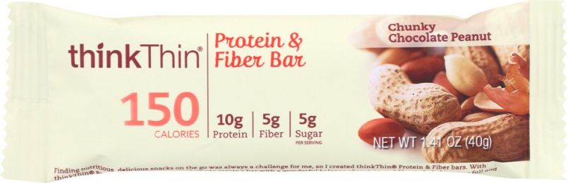 THINKTHIN: Lean Protein and Fiber Bar Chunky Chocolate Peanut (1.41 oz)