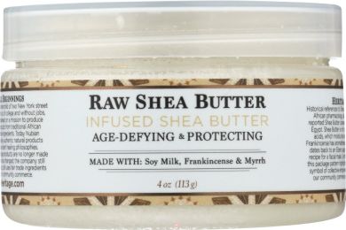 NUBIAN HERITAGE: Raw Shea Butter Infused with Frankincense & Myrrh (4 oz)