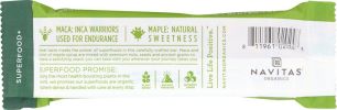 NAVITAS: Organic Maca Maple Superfood+ Snack Bar (1.4 Oz)
