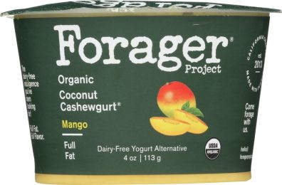 FORAGER: Organic Coconut Cashewgurt Mango (4 oz)