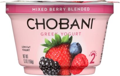 CHOBANI: Low Fat Greek Yogurt Mixed Berry Blended (5.3 oz)