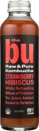 THE BU: Strawberry Hibiscus Raw and Pure Kombucha (14 oz)