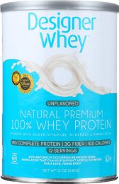 DESIGNER PROTEIN WHEY: 100% Premium Purely Unflavored (12 oz)