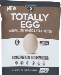DESIGNER PROTEIN WHEY: Totally Egg Protein Powder Dutch Chocolate (12.4 oz)