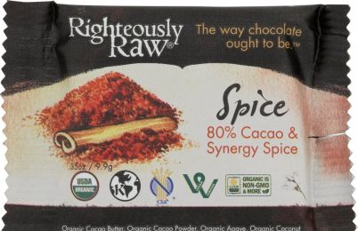 RIGHTEOUSLY RAW: 80% Cacao Synergy Spice Bite (0.35 oz)