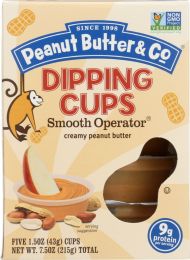 PEANUT BUTTER & CO: Peanut Butter Smooth Dipping Cups 5 Count (1.5 oz)