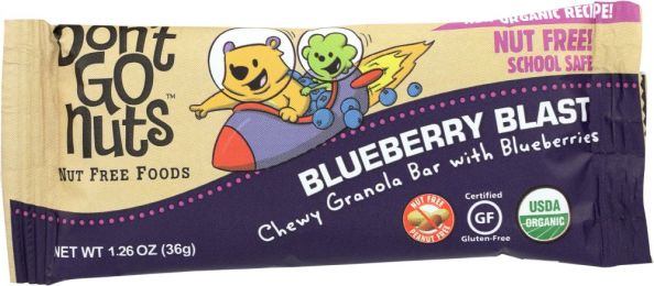 DONT GO NUTS: Organic Bar Snack Blueberry Blast (36 gm)