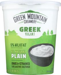 GREEN MOUNTAIN CREAMERY: 5% Milkfat Plain Greek Yogurt (32 oz)