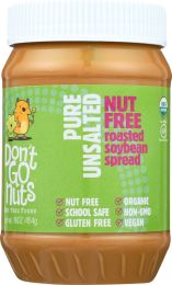 DONT GO NUTS: Organic Soy Butter Non-GMO Pure Unsalted (16 oz)