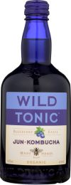 WILD TONIC: Organic Jun-Kombucha Blueberry and Basil (16 oz)