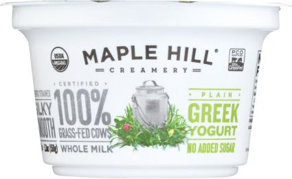 MAPLE HILL CREAMERY: Plain Greek Yogurt (5.3 oz)