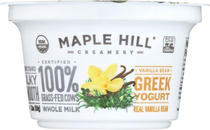 MAPLE HILL CREAMERY: Vanilla Bean Greek Yogurt (5.3 oz)