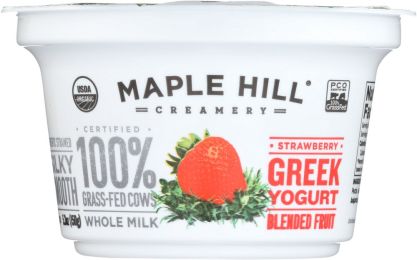 MAPLE HILL CREAMERY: Strawberry Greek Yogurt (5.3 oz)