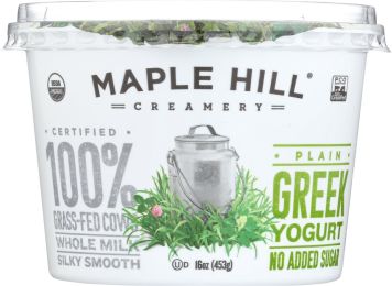 MAPLE HILL CREAMERY: Plain Greek Yogurt (16 oz)