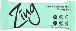 ZING BARS: Dark Chocolate Mint Nutrition Bar (1.76 oz)