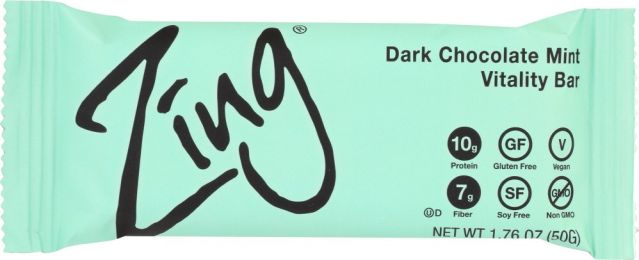 ZING BARS: Dark Chocolate Mint Nutrition Bar (1.76 oz)