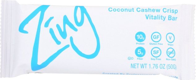 ZING BARS: Bar Coconut Cashew Crispy Gluten Free (1.76 oz)