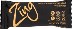 ZING BARS: Bar Dark Chocolate Hazelnut Gluten Free (1.76 oz)