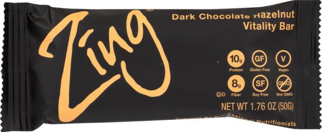 ZING BARS: Bar Dark Chocolate Hazelnut Gluten Free (1.76 oz)