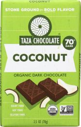 TAZA CHOCOLATE: Amaze Coconut Dark Chocolate Bar (2.5 oz)