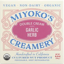 MIYOKO'S CREAMERY: Double Cream Garlic Herb (6.5 oz)