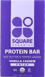 SQUARE ORGANICS: Bar Vanilla Cashew Crisp (1.7 oz)