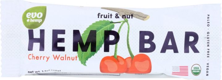 EVO HEMP: Cherry Walnut Hemp Bar (1.7 oz)