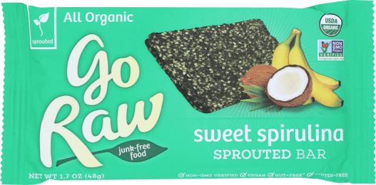GO RAW:  Organic Sprouted Bar Sweet Spirulina (1.7 oz)