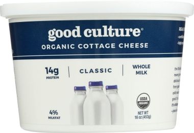 GOOD CULTURE: Organic Whole Milk Classic Cottage Cheese (16 oz)