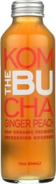 THE BU KOMBUCHA: Organic Ginger Peach Tea Kombucha (14 oz)