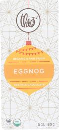 THEO CHOCOLATE: Egg Nog White Chocolate Bar (3 oz)