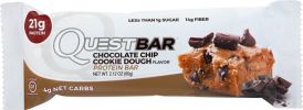 QUEST NUTRITION: Protein Bar Chocolate Chip Cookie Dough (2.12 oz)