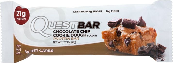 QUEST NUTRITION: Protein Bar Chocolate Chip Cookie Dough (2.12 oz)