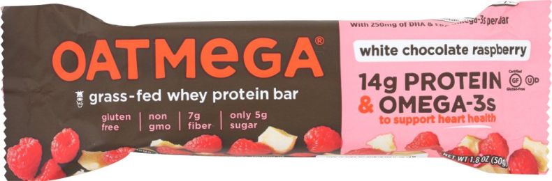 OATMEGA: Bar White Chocolate Raspberry (50 gm)