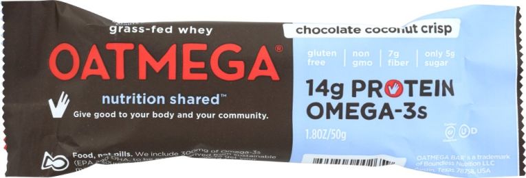 OATMEGA: Chocolate Coconut Crisp Bar (50 gm)
