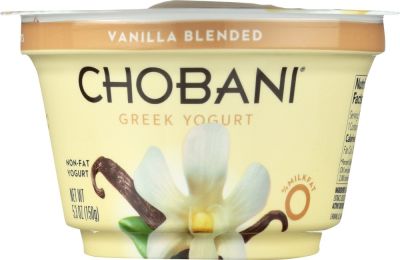 CHOBANI: Non-Fat Greek Yogurt Vanilla Blended (5.3 oz)