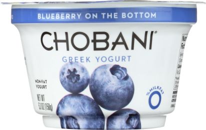 CHOBANI: Non-Fat Greek Yogurt Blueberry on the Bottom (5.3 oz)
